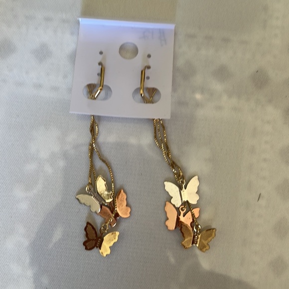 Butterfly dangly earrings - Picture 2 of 2